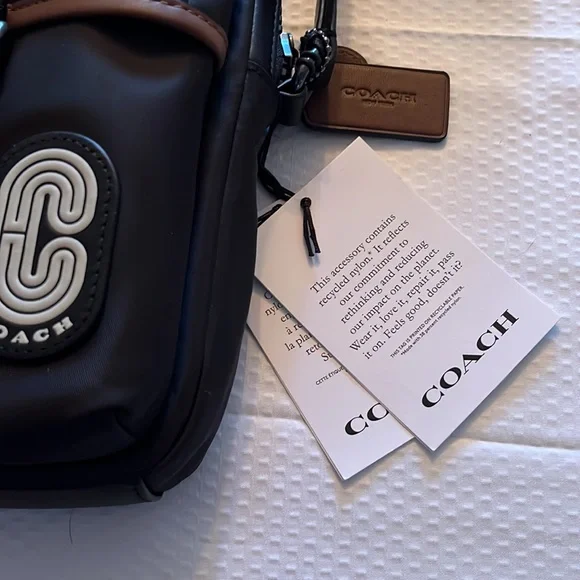 NWT COACH MAX CROSSBODY BLACK & BROWN - Picture 4 of 12